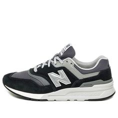 New Balance 997 'Black Grey' CM997HBK (SNKR/Unisex) New Balance 997h, Sneakers New Balance, New Balance 327, Marathon Running Shoes, Running Shoes Sneakers, New Balance Sneaker, Steel Blue, New Balance, Top Sneakers