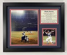 an autographed baseball player is shown in this framed photo