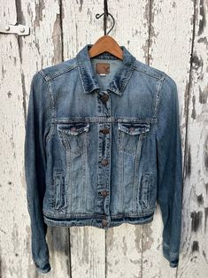 Upcycled Reworked Denim/ Jean Jacket - Etsy Fitted Washed Denim Jacket For Everyday, Spring Outerwear In Dark Wash Pre-washed, Casual Pre-washed Denim Jacket, Casual Pre-washed Denim Blue Denim Jacket, Casual Pre-washed Denim Blue Jacket, Casual Medium Wash Pre-washed Outerwear, Casual Pre-washed Medium Wash Outerwear, Spring Pre-washed Medium Wash Denim Jacket, Spring Pre-washed Blue Denim Jacket