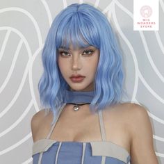 🌟 Welcome to Wig Wonders Store! 🌟 Indulge in the magic of our enchanting wig collection! 🔴 Features:Heat-Resistant 🔴 Color: Baby Blue 🔴 Type: Bangs Wig 🔴 Cap Type: Rose Mesh Net 🔴 Crowd: Women 🔴 Hairstyle: Medium Wigs 🔴 Theme: Daily 🔴 Curl: Braiding 🔴 Dye/Bleach/Perm: No 🔴 Heat Tolerence: 100℃ 🔴 Material: High Temperature Fiber Elevate your style and express your unique personality with our diverse range of high-quality wigs crafted to perfection. Whether you're seeking a glamorous Wig Wavy, Wigs Cosplay, Wig Curly, Party Wig, Wigs Short, Wig Party, Blue Wig, Wig Short, Wavy Wig