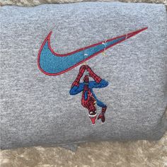 Embroidered On A Gildan Unisex Fit Perfect Christmas Gift Please Allow Us 1 Day Processing Time Spider Man Christmas, Sweaters Nike, Christmas Crewneck Sweatshirt, Christmas Crewneck, Nike Sweater, Sweaters Crewneck, Perfect Christmas Gifts, Perfect Christmas, 1 Day