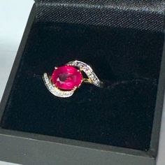 18k Solid Gold And Genuine Natural Ruby & Diamond Ring New In Box Approximately 2.92 Grams Of Solid 18k Gold Approximately 1.562 Carats Of Genuine Natural Ruby From Madagascar Approximately .03 Carats Of Genuine Natural Diamonds From Africa Comes With Card With Photo Of Ring And Description Of Contents (Weights Of Gold And Gemstones) This Ring Is Brand New And Has Never Been Worn. Approx. Size 7 July Birthstone, Valentine's Day, Birthday, Special Anniversary, Gift, Graduation, Cocktail Ring, Rub Formal Ruby Ring With Diamond Cut In Yellow Gold, Formal Yellow Gold Diamond Ring With Gemstone, Vvs Clarity Ruby Ring For Formal Occasions, Exquisite Diamond Cut Ruby Ring For Formal Occasions, Ruby Ring With Vvs Clarity For Formal Occasions, Exquisite Yellow Gold Ruby Ring For Formal Occasions, Exquisite Yellow Gold Ruby Ring For Formal Events, Formal Ruby Ring With Brilliant Cut Diamond, Formal Yellow Gold Rings With Ruby