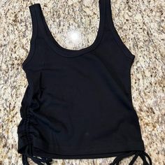 Nwt Zara Crop Top Black Size Medium. Side Cinches. No Flaws Just The Lighting. # 1766 *Currently I’m Unable To Provide Any Additional Model Photos Of Myself Due To Medical Condition, Thanks For Understanding!* Get 20% Off Certain Items With Bundles Of 3 Or More Items!! Only Items With “Get 20% Off Read Below“ Apply!!! Black Drawstring Tops For Summer, Black Sleeveless Top With Drawstring, Spring Drawstring Top For Night Out, Chic Black Top With Drawstring, Black Tank Top For Day Out, Casual Black Top With Drawstring, Zara Black Tops For Day Out, Fitted Black Tank Top For Day Out, Black Tops With Drawstring For Night Out