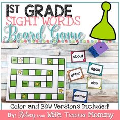 the first grade sight words board game