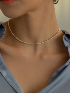 Editor's NotesJewelry collection from LUNNE will flatter any look gracefully.- Strands of pearl necklace- Freshwater pearl- Classic and luxurious- (3) different sizes of pearl options- Irregular shaped pearls- Extender chainMeasurement (in.)- Length: 14 in. + 2.4 in. ExtenderComposition & Care- 925 Silver, 18K Gold Plated, Freshwater Pearl- Avoid direct heat and moisture- Wipe with a dry clothDesigner- by LUNNE Elegant Polished Bead Necklaces, Pearl Necklace With Round Beads For Jewelry Making, Round Pearl Necklace With Polished Beads, Dainty Pearl Beaded Necklaces In Silver, Dainty Silver Pearl Beaded Necklaces, Dainty Silver Pearl Beaded Necklace, Silver Beaded Pearl Necklace In Minimalist Style, Minimalist Silver Beaded Pearl Necklace, Delicate Silver Pearl Beaded Necklaces