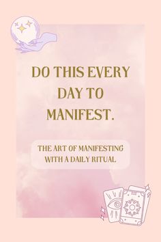 How to manifest, manifestation ritual.