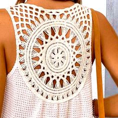 Stunning, High-Quality Material For Any Occasion White Sleeveless Crochet Top For Vacation, Chic White Crochet Top For Summer, White Bohemian Crochet Top For Day Out, White Crochet Top For Day Out, Chic White Crochet Top For Beach, White Summer Crochet Top For Day Out, White Sleeveless Crochet Top For Day Out, Chic White Sleeveless Crochet Top, Chic White Crochet Top For Day Out