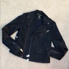 Excellent Condition!!! Barely Worn. Authentic Mcq Gary Denim With Silver Hardware. Denim Motorcycle Jacket, Alexander Mcqueen Blue, Alexander Mcqueen Jacket, Silver Hardware, Jean Coat, Jean Jacket, Motorcycle Jacket, Alexander Mcqueen, Alexander