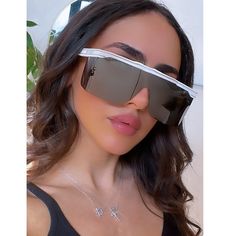 Brand New Dior Diorclub M1u Sunglasses In White. Gold Hardware. Mirrored Silver Lens. 130mm Temples. Dior Leather Case Set Included. Retail Price $600. Made In Italy. Mask Sunglasses, Christian Dior Sunglasses, Sunglasses Silver, Silver Sunglasses, Red Sunglasses, Blue Sunglasses, Dior Sunglasses, Pink Sunglasses, Pilot Sunglasses