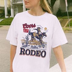 Coors Rodeo 90s Cowboy T-shirt -printwithSKY Coors Rodeo, 90s Cowboy, Western Wardrobe, Rodeo Cowboy, The Wild West, Into The Wild, The Ultimate Gift, Vintage 2000s, Wild West