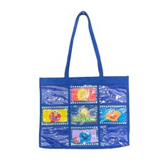 This Sesame Place 9 Photo Pocketed Tote Bag Is Great For Carrying All The Kiddos Essentials. You Can Put Any Photos In The Slots That You Wish. Nwot Bundle And Save Blue Square Satchel For Shopping, Large Blue Shopping Bags, Blue Square Shopping Bag, Blue Rectangular Shoulder Bag For Shopping, Large Blue Travel Bag, Blue Square Bag For Beach, Blue Square Beach Bag, Square Blue Beach Bag, Large Blue Shoulder Bag For Travel