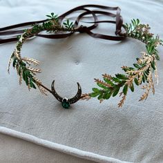 Costume Fairy Elf Woodland Crown Perfect Condition, Never Used Nature Crown Aesthetic, Woodland Fairy Headpiece Diy, Ren Faire Crown, Ren Faire Flower Crown, Antler Crown Headpieces, Woodland Elf Costume Diy, Forest Fae Costume, Woodland Fairy Costume Ideas Diy, Woodland Fairy Cosplay