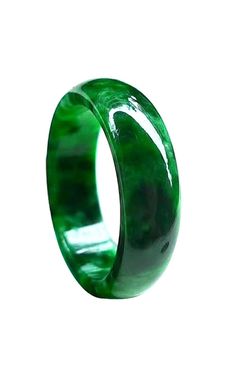 PRICES MAY VARY. 【Material】Natural grade A green jade, undyed. This green jade ring is unisex. 【Beautiful Color】The jade ring is green, very gorgeous. These ring are very smooth and shiny in the light. When you hang them on a string and tap them lightly with a rock, glass or metal, they make a very crisp and beautiful sound. 【Size】Inner diameter is about US size 7-13, width: 4-6 mm, weight: 5.36g. 【Lucky Amulet】Jade can attract wealth and luck. Whether for yourself or as a thoughtful gift, this Green Jade Ring, Mushroom Ring, Formal Clothing, Ring Elegant, Spiritual Energy, Jade Ring, Jade Bracelet, Gold Necklace Layered, Glass Rings