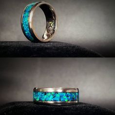 Cremation Ring inlaid with ashes and your choice of crushed opal. You can mix any of the 78 colors. PICKING YOUR COLOR: just leave a note at checkout what color you want or the mix ratio. the color in the picture is called Northern Lights. This color is only available through Cremation Creations.nets RING WIDTHS: Sizes 4 mm, 6 mm, and 8 mm. Titanium rings are hypoallergenic. How durable are titanium rings? https://youtu.be/6tq8DZdx4QM ENGRAVING AVAILABLE: 25 characters, including spaces. Please Opal Inlay Ring Gift, Opal Ring With Inlay Perfect For Gifts, Gift Opal Inlay Ring, Cremation Jewelry Ring, Cremation Ring, Crushed Stone, Opal Color, Cremation Jewelry, Round Stud Earrings