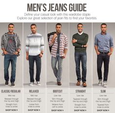 Formal Pant Fitting Guide Men, Men’s Jeans Style, Outfit Jeans Pria, Men’s Jeans 2023, Types Of Pants Men, Levis Jeans Outfit Men, Straight Cut Jeans Outfit, Levis Jeans Outfit