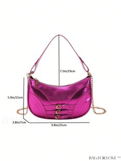 BagForLove - Metallic Hot Pink Baguette Bag with Stylish Buckle Decoration Product Description Color Purple Bag Size Medium Type Hobo Bag Strap Type Chain Pattern Type Plain Closure Type Zipper Style Fashionable Coating 100% Polyurethane Composition 100% Polyurethane Material PU Leather Size Chart INCH CM Strap Length Bag Length Bag Width Bag Height Handle Height 45.7 inch 9.8 inch 2.8 inch 5.9 inch 7.5 inch Strap Length Bag Length Bag Width Bag Height Handle Height 116 cm 25 cm 7 cm 15 cm 19 cm Details Pictures Similar Products h2 { text-align: center; } /* æ¢è¡ */ li{ white-space: normal; word-break: break-all; word-wrap: break-word; } .red-box { width: 100%; display: flex; flex-direction: row; flex-wrap: wrap; justify-content: center; } .red-box > div { width: 190px; height: 250px; ma Trendy Party Crossbody Baguette Bag, Trendy Party Baguette Crossbody Bag, Trendy Crossbody Baguette Bag For Party, Party Crossbody Baguette Bag With Adjustable Strap, Trendy Party Pouch Baguette Bag, Trendy Baguette Pouch Bag For Party, Trendy Party Baguette Pouch Bag, Trendy Hobo Bag With Adjustable Strap For Party, Chic Pink Baguette Bag For Party