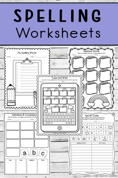 the spelling worksheet is filled with words and pictures to help students learn how to spell