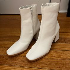 Nasty Gal - White Booties Size 8 - Never Worn White Booties, Historical Clothing, Bootie Boots, Ankle Boots, Color White, Women Shoes, Boots, Women Shopping, White