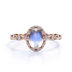 Black Opal Engagement Ring, Rainbow Moonstone Engagement Ring, Moonstone Engagement Ring Rose Gold, Opal Engagement Ring Set, Moonstone Engagement Ring Set, Vintage Gold Engagement Rings, Rose Gold Plated Ring, Antique Engagement Ring, Moonstone Engagement