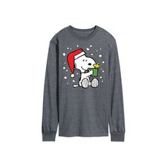 Peanuts fans will love this Snoopy present long sleeve graphic tee. Peanuts fans will love this Snoopy present long sleeve graphic tee. Crewneck Long sleevesFABRIC & CARE Cotton, polyester Machine wash Imported Size: XXL. Color: Dark Grey. Gender: male. Age Group: adult. Long Sleeve Graphic Tee, Buy One Get One, Long Sleeve Tee, Fabric Care, Dark Grey, Graphic Tee, Age Group, Long Sleeve Tees, Graphic Sweatshirt