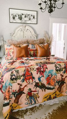 Make It Western Bedding Western Bedroom Decor, Western Rooms, Ranch House Decor, Western Bedding, Western Bedroom, Western Boutique, Western Vintage, Up House, Vintage Cowboy