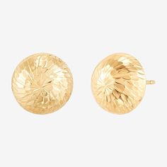 Features: Quick ShipEarring Back: HingedShape: BallMetal Color: YellowEarring Length: 10mmEarring Width: 10mmCare: Wipe CleanEarrings Type: Post EarringsEarrings Style: Stud EarringsMetal: 14k GoldAssembled in the US from Imported Materials Earrings Stud, Jewellery And Watches, Gift Box, Fine Jewelry, Stud Earrings, Women Jewelry, Gold, Gifts, Color