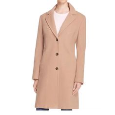 Calvin Klein Women’s Cashmere Wool Blend Coat New With Tags