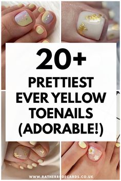 Best yellow toe nails designs ideas