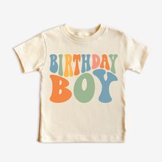 Birthday Boy Toddler Shirt, Boys Birthday Shirt, Birthday Dude Tshirt Age on Back MORE BIRTHDAY SHIRTS HERE: https://etsy.me/3K1zlAK Shop with Confidence! We are a 5-Star Rated Shop operating since 2015! SIZING: * All shirts are unisex, classic fit. Please refer to size chart in listing photos for details. * Easy measuring tip: Take your favorite shirt, lay it on a flat surface and measure the width (armpit to armpit) and length (top to bottom) * Shirts are pre-shrunk but may shrink slightly aft First Birthday Short Sleeve T-shirt With Text Print, First Birthday T-shirt With Text Print, Birthday T-shirt With Name Print, Short Sleeve, Birthday Name Print Short Sleeve T-shirt, Playful Crew Neck T-shirt For Birthday Gift, Short Sleeve T-shirt With Text Print For First Birthday, First Birthday Graphic Tee With Crew Neck, Birthday Gift Number Print Short Sleeve Top, Number Print T-shirt For Summer