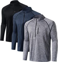 PRICES MAY VARY. *Alert: True to size : Please follow the size examples below*(EX: Size "Large recommended" - Size for 6" 215 lbs.) (EX: Size "Medium" 5'9"165 lbs.) ATHLIO Men's 1/4 Zip Workout Shirts designed for sports & outdoor activities. [Materials] 100% Polyester fabric has a soft hand feel, lightweight, durability, breathability, moisture-wicking properties. [4-Way Stretch] Great elasticity give enhanced mobility and support. [Sun Protection] Sun protective fabric protects your skin from Mens 1/4 Zip, Compression Pants, Compression Shirt, Leisure Activities, 1/4 Zip Pullover, Essential Items, 4 Way Stretch Fabric, Running Tops, Athletic Shirts