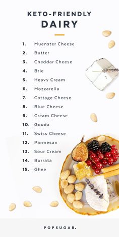 Cheese-Lovers, Here's All the Dairy You Can Eat on the Keto Diet Best Healthy Diet, 500 Calorie, Keto Diet List, Keto Diet Breakfast, Simple Nutrition, Recetas Keto, Keto Diet Food List, Ketogenic Diet Plan, Best Keto Diet