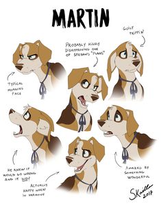 the character sheet for martin from lady and the tramp