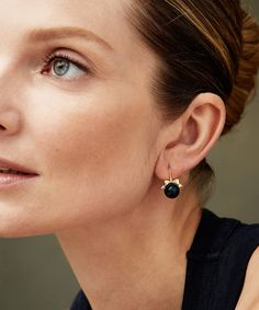 Our Bow Drop Earrings are the extra little something you need when getting dressed. The pairing of the 18-karat yellow gold bow with the richness of the Tahitian black pearl makes for a beautiful look. Black Pearl Earring, Luxury Black Pearl Earrings For Gift, Luxury Black Pearl Earrings Gift, Elegant Black Tahitian Pearl Earrings, Black Pearl Earrings, Tahitian Black Pearls, Getting Dressed, Pearl Earring, Black Pearl