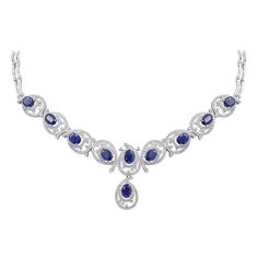 White Gold 14K Necklace Diamond 14-RND-0,25-VVS 1 Diamond 50-RND-0,4-VVS 1 Diamond 1500-RND-1,91-VVS 1 Sapphire 10-10,38ct Weight 29.78 grams Length 40 cm With a heritage of ancient fine Swiss jewelry traditions, NATKINA is a Geneva based jewellery brand, which creates modern jewellery masterpieces suitable for every day life. It is our honour to create fine jewelry, and it’s for that reason that we choose to only work with high-quality, enduring materials that can almost immediately turn into f Formal Blue Oval Diamond Necklace, Formal Blue Bridal Necklace With 17 Jewels, Drop Necklaces, Diamond Drop Necklace, Silver Link Necklace, Gold Link Necklace, Biker Quotes, Pearl Drop Necklace, Modern Jewellery