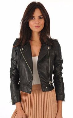 ★For Women's & Girls 100% ✔ Genuine High Quality Lambskin Leather New Designer Cropped Motorcycle Biker Slim fit Leather Jacket Long Sleeve with 2 Wallet pockets Fantastic figure Design Leather Biker Jacket a very Beautiful ♥ attractive look. Perfect for cocktail/ evening parties, nightclub, dance halls, proms, bar, club wear etc. (because Fashion always say look at this) ★ALL SIZES ARE AVAILABLE AS PER SIZES POSTED BELLOW X-SMALL = SMALL = Medium = LARGE = X-LARGE = 2X-LARGE = 3X-LARGE ★We Can Leather Coat Womens, Jacket Outfit Women, Cropped Leather Jacket, Slim Fit Jackets, Leather Jacket Outfits, Real Leather Jacket, Black Leather Jacket, Leather Jackets Women, Biker Jacket