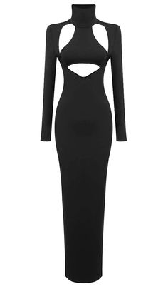 a black dress with cutouts on the back