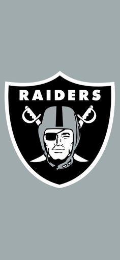 the oakland football team logo on a gray background