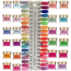 This Swatch Collection includes: 36 Powders 1 Color swatch DD181 - DD216 Dip Powder Colors, Acrylic Nail Kit, Beauty Spot, Gel Polish Colors, Dip Powder, Color Swatch, Nail Kit, Gel Polish, Pretty Nails