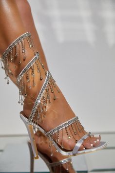 Baddie Heels, Proms Dress, Diy Heels, Silver Platform Heels, Wrap Around Heels, Straps Sandals, Winter Palette, Bling Sandals, Single Sole Heels