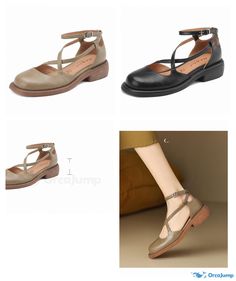 Orcajump – Comfortable Low-Heeled Sandal Shoes with Cooling Mesh – OrcaJump Store Casual Flat Heel T-strap Sandals, Casual T-strap Sandals With Flat Heel, Mary Jane Sandals With Platform And Round Toe, Spring T-strap Sandals With Heel Loop And Round Toe, Summer Slip-on Mary Jane Flats, Summer Mary Jane Flats With Rubber Sole, Summer Closed Toe Mary Jane Flats, Summer Mary Jane Flats With Round Toe, Casual Ankle Strap Heels With Cushioned Footbed