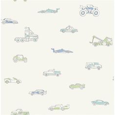 FA40302 Cars Playdate Adventure Wallpaper Adventure Branding, Traffic Jam, Roll Paper, Color Palette Bright, W Wallpaper, Happy Trails, Nursery Wallpaper, Grey Wallpaper, Accent Wallpaper