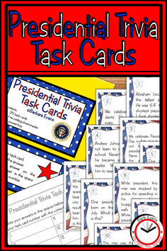 By using Presidential Trivia Task Cards, your students will learn important and interesting facts about U.S. presidents as they practice their research skills, digitally or traditionally. These task cards make a great research center, enrichment activity, &/or anchor activity. Use them for computer lab instruction or as a prelude to Presidents’ Day. #taskcards #presidentsday #USPresidents #research #digitallearning #5thgrade #4thgrade #3rdgrade History Clipart, Social Studies Elementary, Social Studies Resources, Word Work Activities, Elementary Activities, Research Skills, Research Center