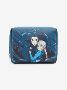 Studio Ghibli Howl's Moving Castle Howl & Sophie Cosmetic Bag - BoxLunch Exclusive | BoxLunch Moving Castle Howl, Howl Sophie, Howl's Moving Castle Howl, Castle Crafts, Howl And Sophie, Howl's Moving Castle, Howls Moving Castle, Birthday Wishlist, Cute Bracelets