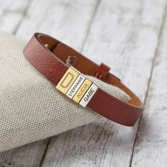 Fathers Day Gift From Wife, Dad Bracelet With Names, Husband Bracelet, Personalized Dad Gift, Name Bracelet Men, Daddy Bracelet - Etsy Vietnam Daddy Bracelet, Kids Name Bracelet, Dad Bracelet, Mens Bracelet Personalized, Personalized Leather Bracelet, First Fathers Day Gifts, Personalized Gifts For Men, Birthday Gifts For Husband, Personalized Gifts For Dad