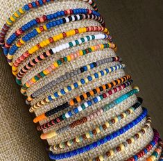 Elastic Beaded Bracelets, Bead Bracelets, Fall Jewelry, Seed Bead Bracelets, Bracelet Patterns, Seed Bead, Embroidered Friendship Bracelet, Seed Beads, Bangles