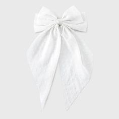 New With Tags: Swiss Dot Hair Bow Barrette - A New Day White Accent Your Ponytail In Graceful Style With This Swiss Dot Hair Bow Barrette From A New Day. This White Bow Barrette Features A Self-Textured Swiss Dot Design For A Sweet And Appealing Look. Featuring A Big Knotted Bow With Tails Atop A Simple Metal Hair Clip, This Fashionable Hair Accessory Neatly Secures And Styles Your Hair, And It Works Well With All Hair Types. A New Day: Style That Goes Wherever You Do. Color: White Style: Swiss Bow Target, Metal Hair Clip, White Hair Bows, Bow Barrette, Hair Bow Sets, Metal Hair Clips, Cruise Outfits, White Headband, Metal Hair