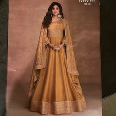 Indian Anaraki Salwar Suit, Elegant And Beautiful, Never Worn, It’s Size 12. Measures 19” Pit To Pit,17” Waist, Skirt Length 39”, Goldish Mustard Color Including The Dress, Dupatta,Leggings. Semi-stitched Full Length Anarkali Sets, Anarkali Full-length Semi-stitched Sets, Gold Floor-length Unstitched Suit With Zari Work, Gold Floor-length Unstitched Suit With Resham Embroidery, Gold Unstitched Floor-length Suit With Resham Embroidery, Gold Unstitched Suit With Resham Embroidery Floor-length, Semi-stitched Floor-length Gold Churidar, Gold Fitted Anarkali Churidar, Full Length Zari Work Sets For Eid