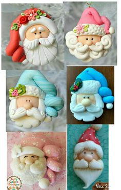 christmas ornaments are shown in different colors and sizes