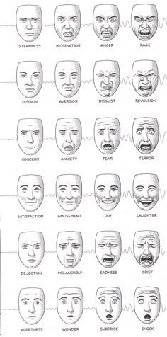 an iphone screen with many different facial expressions on it, including the words pinit