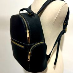 Super Cute, Durable And Versatile Backpack. Perfect For Any Occasion. Whether You’re Traveling, Running Some Errands Or Going To School This Vegan Leather Backpack Is Great. Made From Vegan Leather To Give You The Luxury And Sophisticated Look Of Real Leather, With A Multitude Of Interior And Exterior Pocketed Making A Great Space Saver, You Can Not Go Wrong With Adding This Early 2000s Backpack To You Wardrobe. They Don’t Make Them Like This Anymore! Never Worn, Bought Online But Was Stored Awa Chic Everyday Backpack With Zipper Closure, Chic Backpack With Zipper Closure, Chic Leather Backpack With Zipper Closure, Chic Standard Backpack With Zipper Closure, Chic School Backpack With Detachable Strap, Chic Leather Backpack With Zipper For Daily Use, Chic Shoulder Backpack With Zipper Closure, Black Leather Softback Backpack With Zipper, Chic School Bags With Zipper Pocket